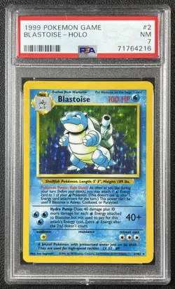 BLASTOISE PSA 7 1999 POKEMON GAME #2/102 RARE HOLO 4216 - Image 1