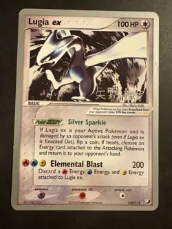 Pokemon TCG Lugia Ex 105/115 2006 World Championships Single LP Non Holo Card - Image 1