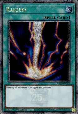 Raigeki - Quarter Century Secret Rare 1st Edition RA03-EN083 - NM - YuGiOh - Image 1