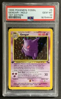 GENGAR RANDOM GRADED POKEMON CARD – PSA or CGC – MYSTERY SLAB - Image 1