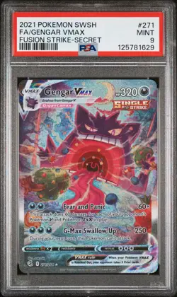 Gengar VMAX 2021 Pokemon SwSh Fusion Strike Secret #271/264 PSA 9 - Image 1