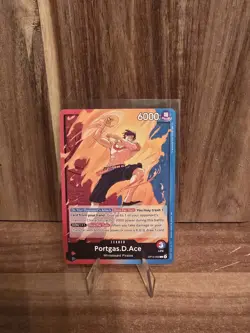 One Piece Tcg Portgas.D.Ace Op13-002 Leader Eng Nm - Image 1