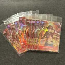 10 One Piece TCG Monkey D Luffy ST10-006 SR Treasure Booster Set Promo SEALED - Image 1