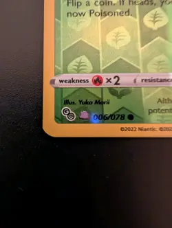 Pokemon Go - Spinarak 006/078 Peelable Ditto Reverse Holo - Near Mint Or Better - Image 2