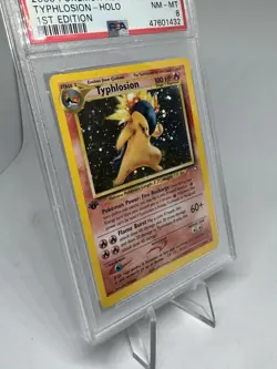 PSA 8 Typhlosion 1st Edition Holo Rare Neo Genesis 2000 Pokemon Card #17 - Image 2