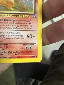 Pokemon Typhlosion Neo Genesis 1st Edition Holo Rare Edition 17/111 - Image 4