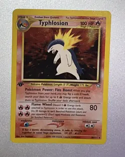 Pokemon TCG Typhlosion Holo Rare 1st Edition Neo Genesis 18/111 Near Mint - Image 1
