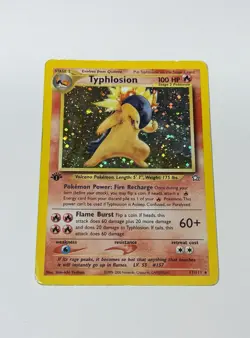 Pokemon Card TCG Typhlosion 1st Edition 17/111 Neo Genesis Holo Rare MP/HP - Image 1