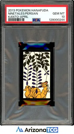 Pokemon 2013 Ninetales/Persian Hanafuda Kanto-April GEM MINT PSA 10 - Image 1