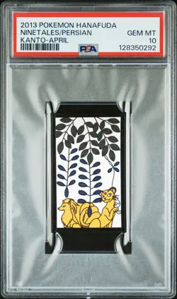 2013 POKEMON HANAFUDA KANTO APRIL NINETALES/PERSIAN PSA 10 - Image 1