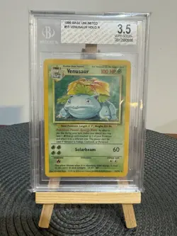 BGS 3.5 Venusaur (1999) Base Set 15/102 Holo Unlimited Rare Pokemon Card TCG - Image 1