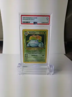 1999 POKEMON GAME #15 VENUSAUR-HOLO 15/102 BASE SET PSA 3 VG - Image 1