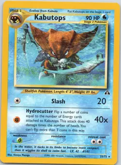 KABUTOPS 25/75 RARE NEO DISCOVERY POKEMON - Image 1
