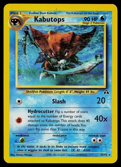 Pokemon Card - Kabutops Neo Discovery 25/75 Rare - Image 1