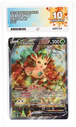 ACE 10 Leafeon V Evolving Skies Alt Art Holo Rare Card 167/203 Pokemon TCG - Image 3