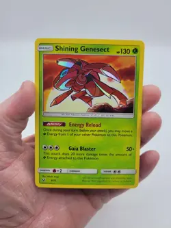 Pokemon TCG Shining Genesect Shining Legends 9/73 Holo Rare NM-LP - Image 1