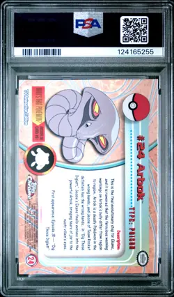 2000 TOPPS CHROME POKEMON T.V. #24 ARBOK PSA 8 - Image 2