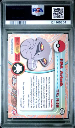 2000 TOPPS CHROME POKEMON T.V. #24 ARBOK PSA 8 - Image 2
