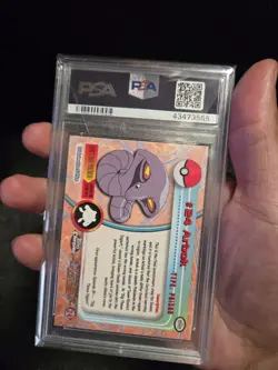 PSA 8 2000 Pokemon Game Topps Chrome Arbok TV Rare Base Series 1 GEM MINT 24 - Image 4