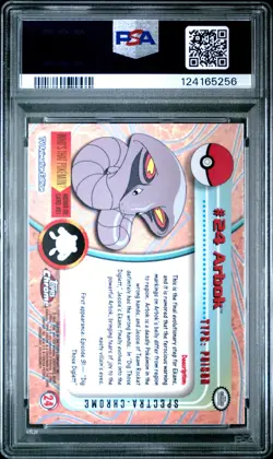 2000 TOPPS CHROME POKEMON T.V. SPECTRA #24 ARBOK PSA 8 - Image 2