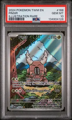 Pinsir 168/167 PSA 10 GEM MINT Pokemon Twilight Masquerade Illustration Rare - Image 1