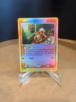 Pokemon TCG Growlithe Reverse Holo Card 65/100 EX Sandstorm Vintage Near Mint - Image 1
