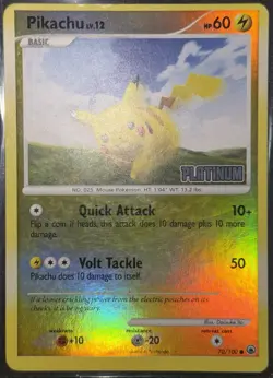 Pokemon TCG • 2x Cards • Pikachu + Glaceon - Platinum Stamped BK Promos • MP-HP - Image 3