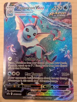 JUMBO Oversized Vaporeon VMAX Card Alt Art SWSH182 SEE PICTURES - Image 1