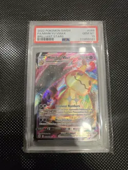 Mimikyu VMAX Ultra Rare SWSH: Brilliant Stars PSA 10 Gem Mint 069/172 - Image 1