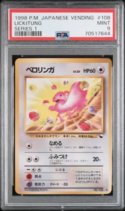PSA 9 Lickitung • Pokemon Japanese Vending Series 1 1998 - Image 1