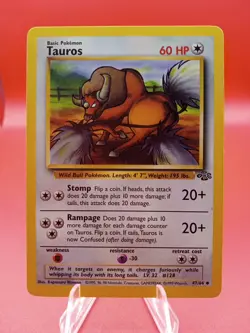 1999 Pokemon Jungle Tauros #47 LP - Image 1