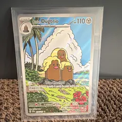 Pokemon Alolan Dugtrio Sv08: Surging Sparks 208/191 Illustration Rare Holo Card - Image 1
