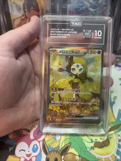 Pokemon Meloetta ex 167/086 Black Bolt SAR Japanese TAG 10 Gem Mint - Image 1