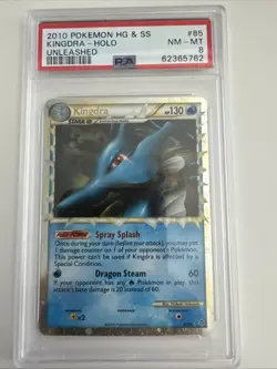 2010 POKEMON HEARTGOLD KINGDRA PRIME #85 ULTRA RARE PSA 8 NM-MINT HOLO RARE - Image 1