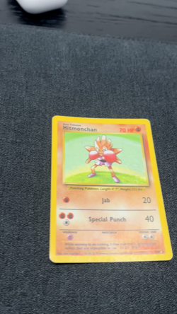 Pokemon TCG Hitmonchan 007/102 Base Set Holo MP - Image 2