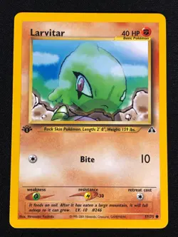 Pokemon Larvitar 57/75 1st Common (NM) - Image 1