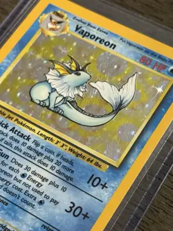 ERROR ERROR!! 💚 Pokemon VAPOREON * 12/64 * Holo MP * NO SET SYMBOL - Image 3