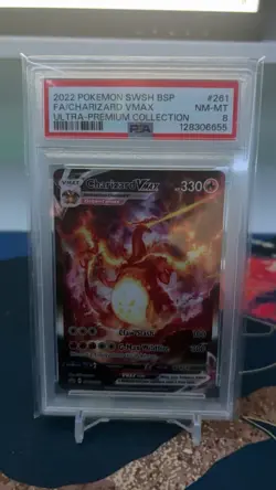 Pokemon TCG Charizard VMAX SWSH261 Full Art Ultra Premium Collection Box PSA 8 - Image 1