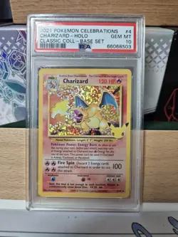 2021 Pokemon Charizard Holo Rare 4/102 Celebrations PSA 10 Gem Mint Graded Card - Image 2