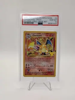 2021 Pokemon Charizard Holo Rare 4/102 Celebrations PSA 10 Gem Mint Graded Card - Image 1