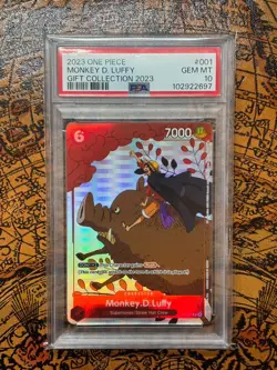 One Piece TCG Gift Collection Monkey D. Luffy 001 English PSA 10 - Image 1