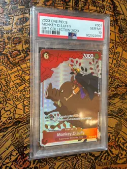 One Piece TCG Gift Collection Monkey D. Luffy 001 English PSA 10 - Image 2