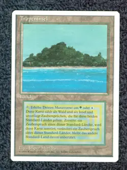 TROPICAL ISLAND Dual Land 1994 Revised FWB German MTG Unplayed NM to LP - Image 1