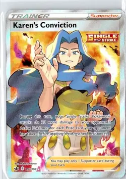 Karen's Conviction (Full Art) 193/198 Pokemon SWSH06: Chilling Reign Ultra Rare - Image 1