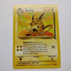 Raichu 29/62 Fossil Unlimited Non Holo Rare Vintage Pokemon TCG Card - Image 1