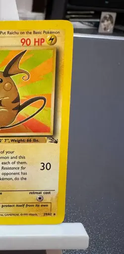 Pokemon Cards: Fossil Rare: Raichu 29/62 TCG 1999 WOTC Vintage - Image 3
