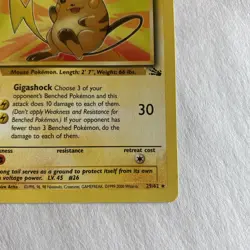 Raichu 29/62 Fossil Unlimited Non Holo Rare Vintage Pokemon TCG Card - Image 5