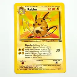 Raichu 29/62 Fossil Rare Non Holo 1999 Vintage Pokemon TCG Unlimited MINT! - Image 1