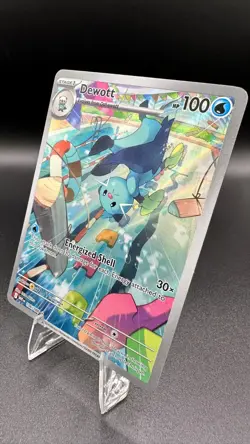 Pokemon Dewott 106/086 White Flare Illustration Rare IR Holo TCG Card - Image 3