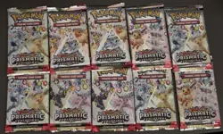 Pokemon TCG: Prismatic Evolutions Booster Packs Lot Of 10x New Factory Sealed - Image 1